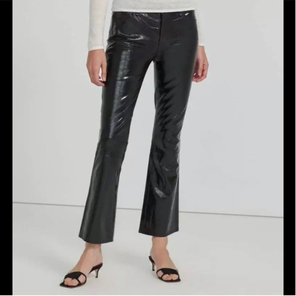 J Brand 100% LAMB LEATHER FLARE PANTS Size 30